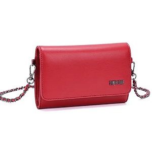 Bolsa Santa Lolla Pequena Soft Alça Corrente Transversal Feminina