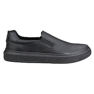 Sapatênis Ernest Slip On Casual Liso Solado Escuro Masculino
