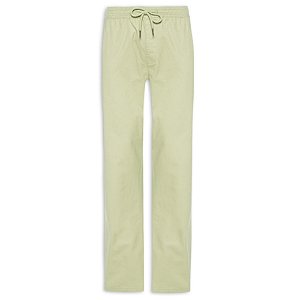 Calça Broken Rules Em Sarja Cós Elástico Verde Masculina