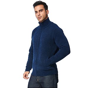 Casaco Broken Rules Zíper Inteiro Gola Alta Masculino