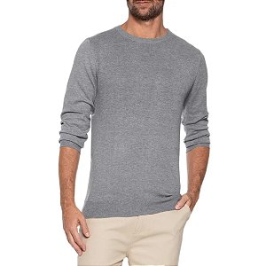 Suéter Broken Rules Gola Redonda Básico Liso Masculino
