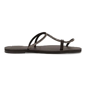 Rasteira Santa Lolla Strass Atanado Pu Feminino