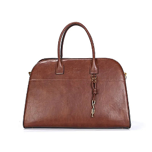 Bolsa Santa Lolla Grande Rustico Alça Ombro Marrom