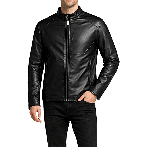 Jaqueta Janamor Em P.U Com Zíper Preta Masculina