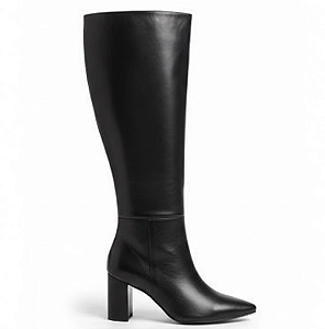 Bota Ernest Cano Alto Napa Bico Fino Salto Bloco Feminina