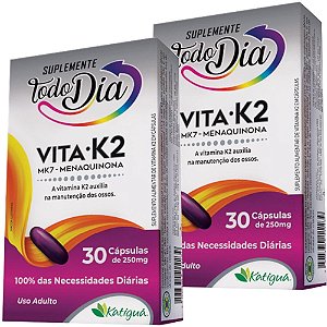 Kit 2 Vitamina K2 MK7 Menaquinona 30 Capsulas Katigua