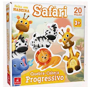 Quebra Cabeça  Progressivo Safari 20 peças
