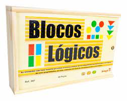 Blocos Lógicos ( caixa de madeira)