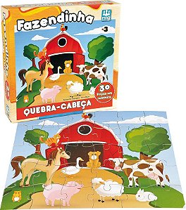 Quebra-cabeça 30 peças Fazendinha