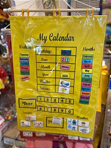 Mini Calendário de Tecido - Inglês