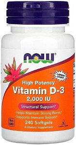 Now vitamina D3 2000IU 240caps gel