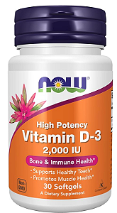 Now vitamin d-3 2000IU 30soft gels