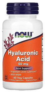 Now hyaluronic acid 50mg 60 veg caps