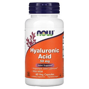 Now hyaluronic acid 50mg 60 veg caps