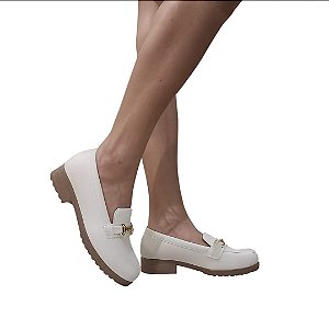 Mocassim Feminino Confortável com Fivela Dourada | Leve e Macio | Elegante para Trabalho e Dia a Dia - 2 Cores