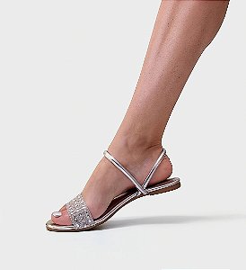 Rasteirinha Feminina 2 em 1 Infinity Shine com Brilho – Moderna, Confortável e Super Elegante - 7 Cores
