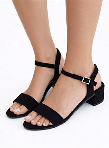 Sandália Feminina Salto Baixo Bloco Confortável Casual - 3 Cores