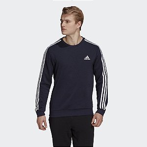 Blusa Adidas Moletom Essentials 3 Stripes
