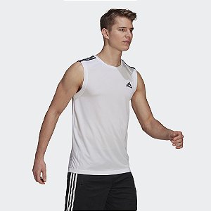 Camiseta Regata Adidas Aeroready Branca