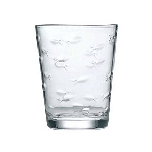 Copo Acrílico baixo, detalhes peixe