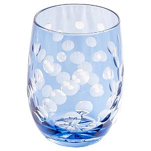SET COPO AZUL EM CRISTAL POLONÊS