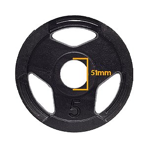 Anilha Sport Olímpica  Pintada - Furo 51mm - 25kg