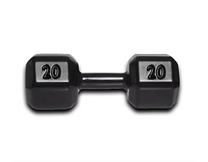 Dumbbell Sextavado Emborrachado - 12 KG