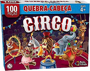 Quebra-cabeça (cartonado) O Circo 100 Pecas - Pais E Filhos