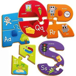 Quebra-cabeça Aprendendo o ABC brinc criança