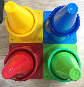 Cones PVC com argolas coloridas