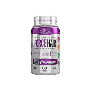 Prohall Nutrition - Force Hair Crescimento Acelerado Cabelo e Unha 60 Cápsulas