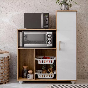 Fruteira Multiuso Para Cozinha Espaçosa com 1 Porta Balcão Para Micro-ondas E Forno An