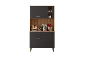 Kit Armário De Cozinha Compacta Viena Plus Com 4 Portas e 1 Gaveta Vp