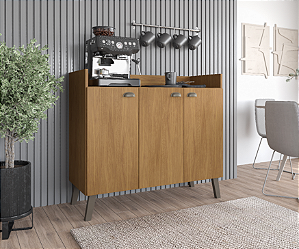 Aparador Buffet Moderno Com 3 Portas Espaçoso Ay