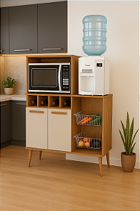 Fruteira Armário Multiuso Para Cozinha Com Suporte Microondas