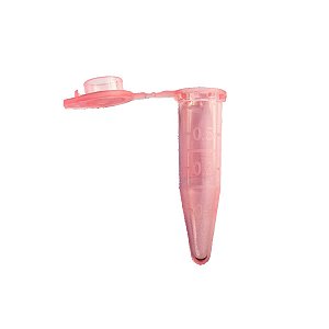 Microtubo Flaconete Pino Centrifugação 1,5ml pct/500un Rosa