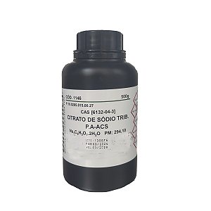 Citrato Sódio (2H2O) PA frasco 500Gr