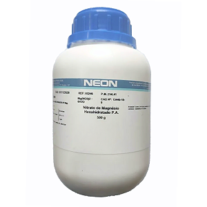 Nitrato Magnésio Hexahidratado PA 500gr Neon