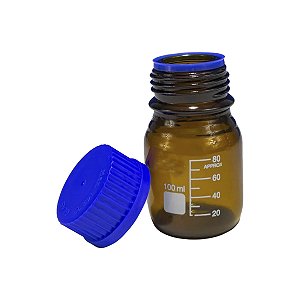 Frasco Reagente Graduado Âmbar Tampa Anti-gotas Cap 250ml