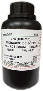 Hidróxido de Sódio Microperolas PA ACS 500Gr Dinamica