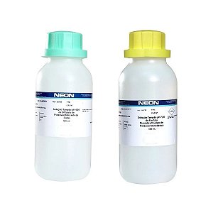 Kit Soluções Tampão Phmetro Ph 4 e 7 500 Ml cada Neon