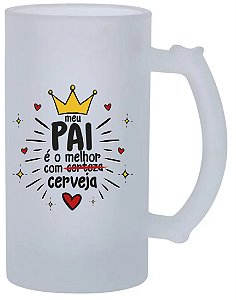 CANECA DE VIDRO JATEADO - PAI