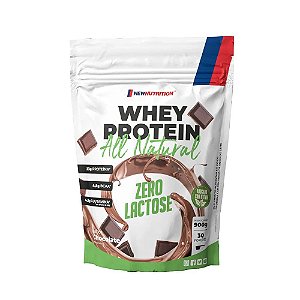 Whey Protein Concentrado All Natural - Zero Lactose - Sabor Chocolate - 900G (30 porções) - Newnutrition