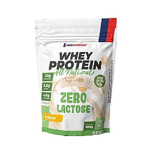 Whey Protein Concentrado All Natural - Zero Lactose - Sabor Banana - 900G (30 porções) - Newnutrition