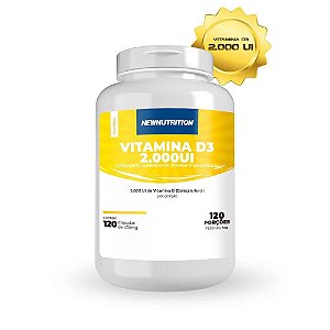 Vitamina D3 - 2000 UI- 120 cápsulas (120 porções) - Newnutrition