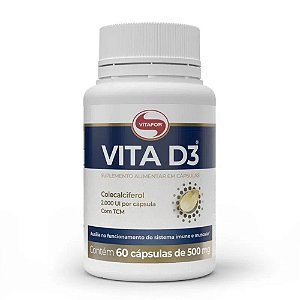 Vita D3 - 60 cápsulas de 500mg - Vitafor