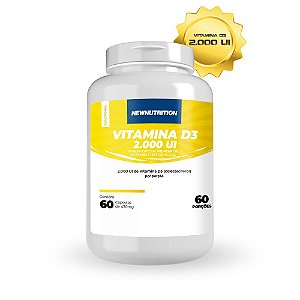 Vitamina D3 - 2000 UI- 60 cápsulas (60 porções) - Newnutrition