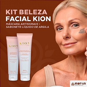 Kit Beleza Facial Kion (Máscara Antissinais + sabonete líquido de argila)