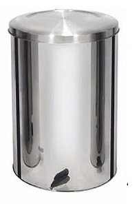 Lixeira aço INOX com pedal 50 litros