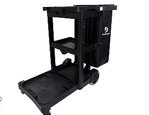 Carro funcional com bolsa 90L América Black - CFBLACKT